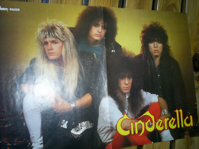 CINDERELLA POSTER im Format A3 Vintage 80's HARD ROCK RAR