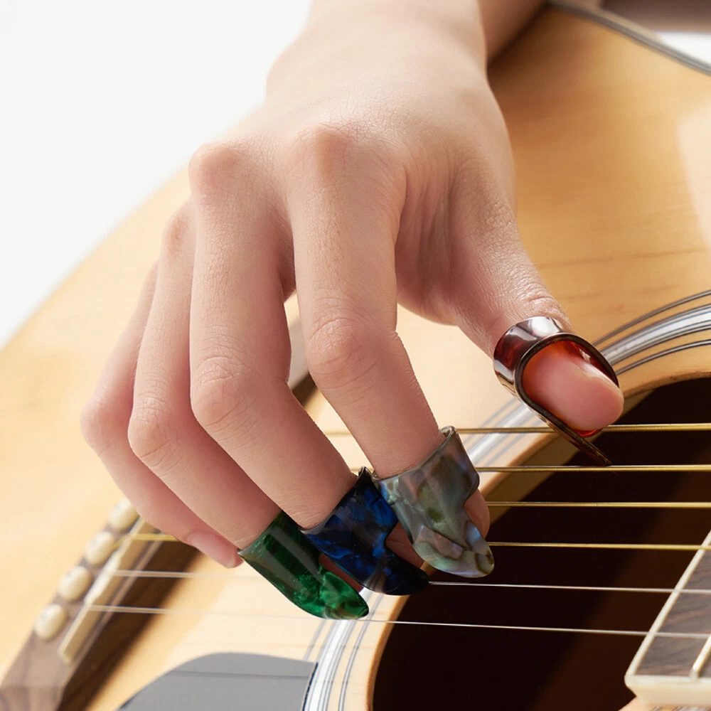 Finger and Thumb Pick Set for Guitar Ukulele Banjo 3x Finger