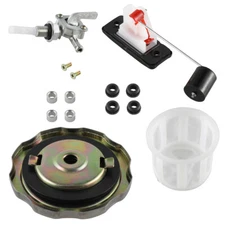 Universal 5 Gallon 7 Gallon Generator Fuel Gas Tank Valve Chrome Cap Engine