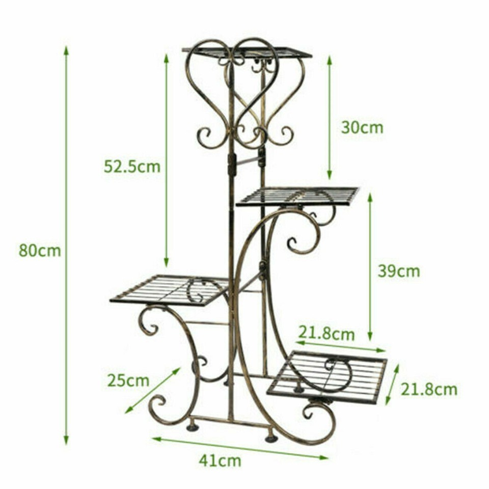 Wooden Metal Sunscreen Plant Stand Corner Flower Pot Bonsai Display ...