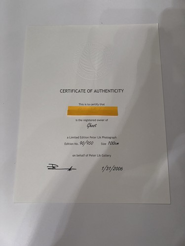 SOLD OUT Peter Lik Original Ghost 1 Meter Limited Edition /950 Authentic Photo - Picture 10 of 15