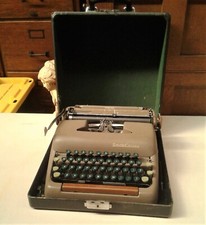 Antique Smith Corona & LC Smith Portable Typewriter w Original Black Case thumbnail