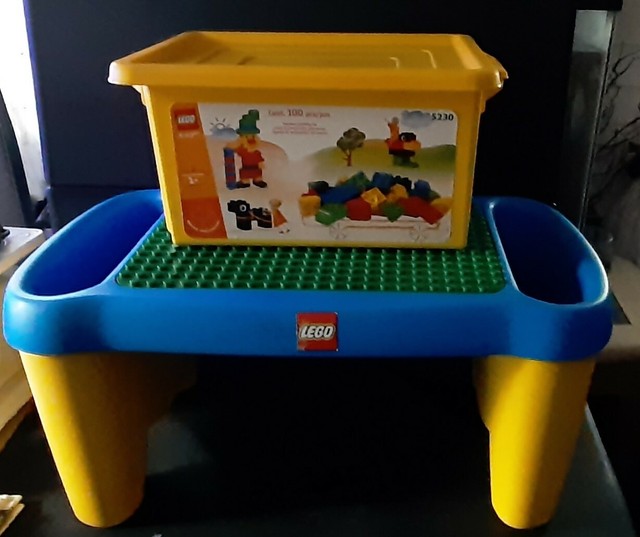 LEGO Duplo 72635 Building Block Lap Table With Storage Each Side 25x12x11 Plate for sale online