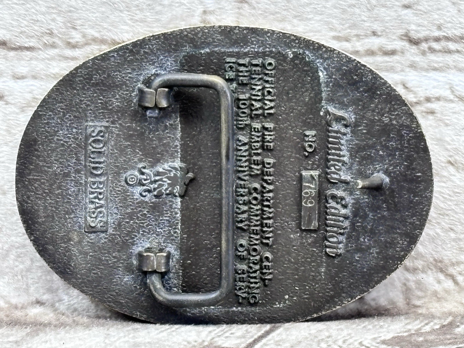 Calgary Fire Dept Centennial Solid Brass Belt Buc… - image 4