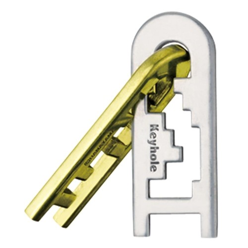 KEYHOLE Hanayama Cast Metal Brain Teaser Puzzle (Level 4)