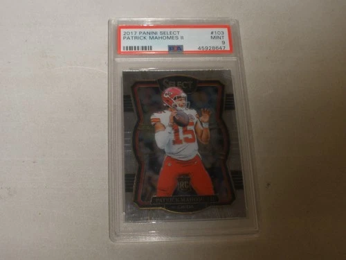 2017 Panini Select Premier Level #103 Patrick Mahomes II Rookie RC PSA 9 MINT