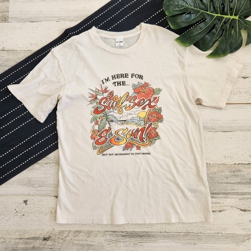 Re/Done 90s Easy "Surf Sex Sun" T-Shirt Vintage Weiß Kurzarm Gr. XS - Bild 7 von 7
