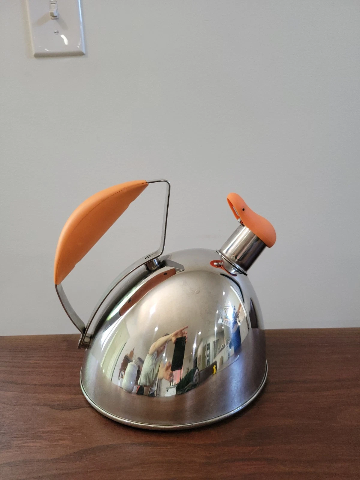 Osichef Mermaid Tea Kettle Stainless Orange Very Good Condition