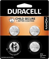 Duracell CR2032 3V Lithium Batteries 4 Pack Coin Cell AirTag Key Fob
