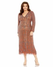 Fabulouss by Mac Duggal Dress 5938** Long SLeeve Embellished Gown** Size 22W