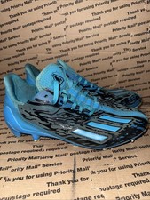 Botines de fútbol Adidas Adizero 12.0 'Poison' IG7209 para hombre EE. UU. 9 Panther cian negros