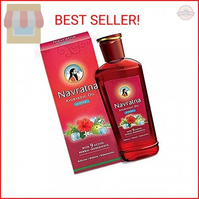Navratna Ayurvedic Cool Oil | with 9 Active Herbal Ingredients | Relaxing Head M