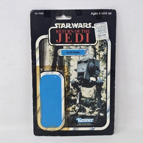 Star Wars At-St Driver 77 Card Back UNCUT  1980 Vintage ROTJ Kenner