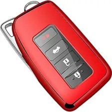 Key Fob Cover Premium Soft TPU Full Protection Shell Key Case Compatible Red