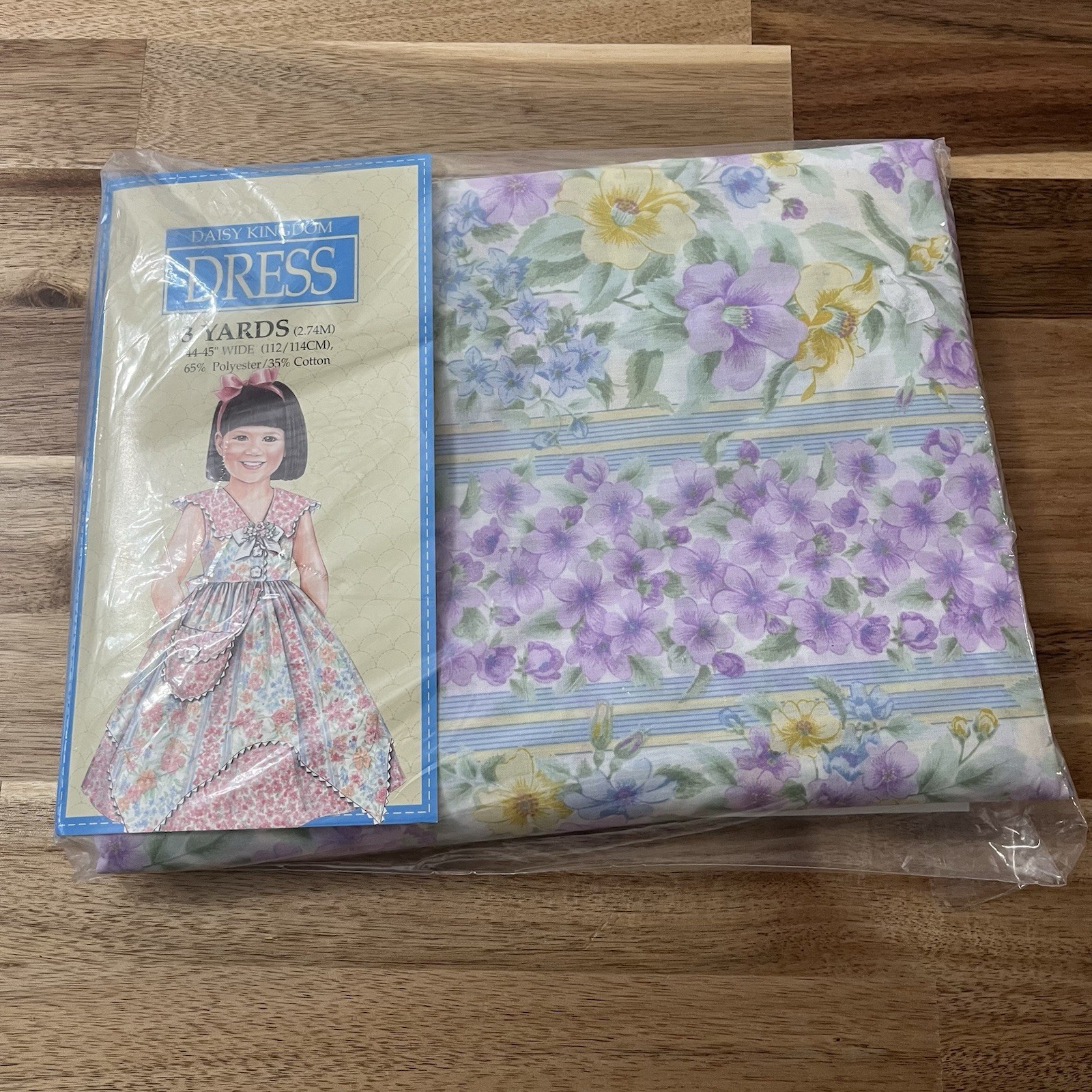 Daisy Kingdom Dress Fabric 3 Yds Dogwood Stripe Pattern For Simplicity #9094 