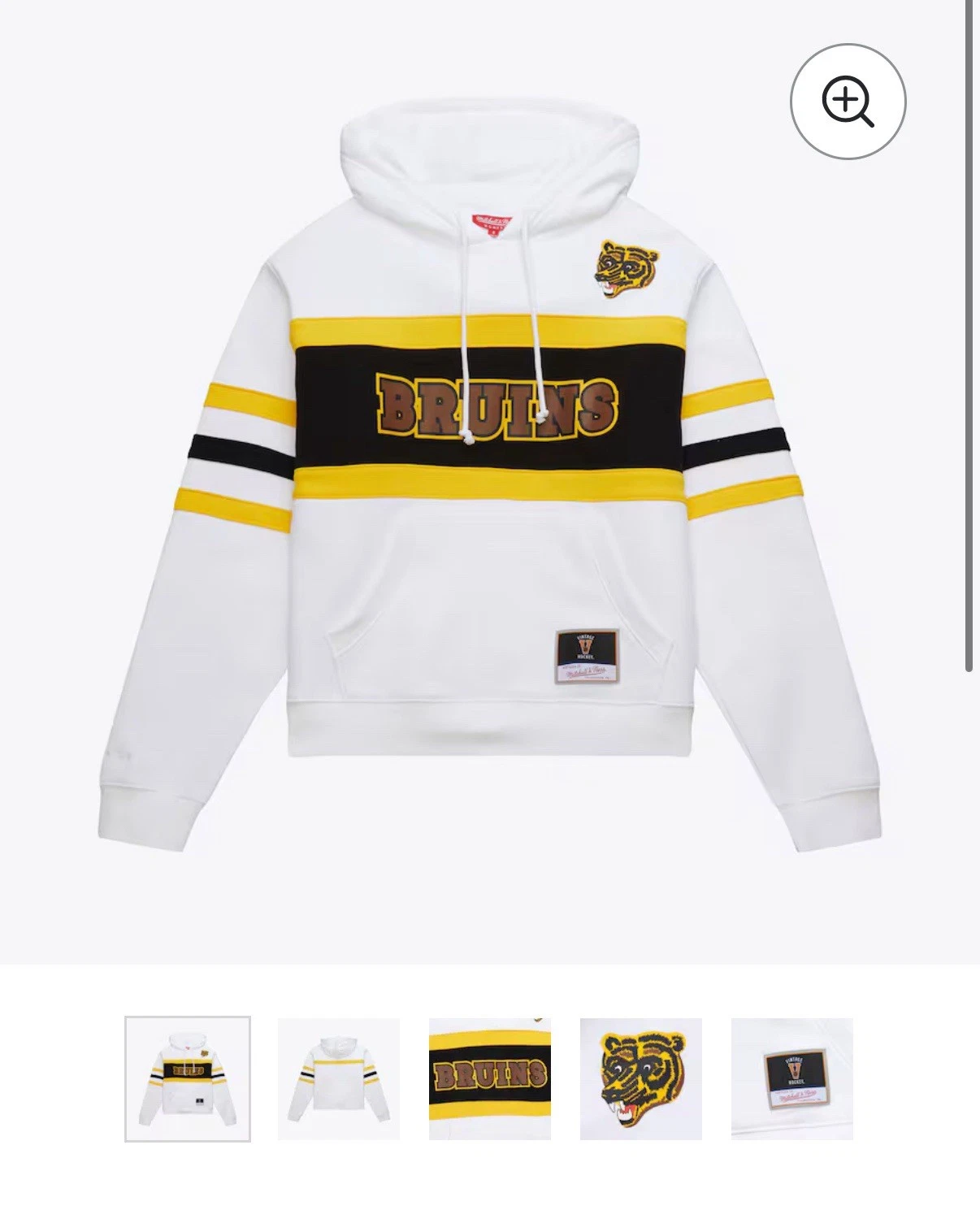 Felpa con cappuccio pullover donna bianca Boston Bruins Head Coach Medium