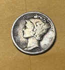 1919 Mercury Dime VERY FINE Dual Sided Rainbow Tone Silver