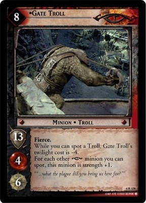 LOTR TCG EOF ENTS OF FANGORN GATE TROLL 6R128 AI LP