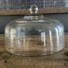 Vintage 11.25" Heavy ANCHOR HOCKING Pedestal Clear Glass Cake Dome Cover Lid