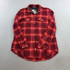 GAP + Pendleton Shirt Women's Small Red Plaid Flannel Long Sleeve Button Up