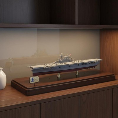 Uss Venture Modell Vorgemalt CV-6 Trägermodell mit Präsentationssockel