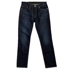 Levis 511 Jeans Straight Stretch Indigo Blue Denim Mens Size 32x32 Dark Wash