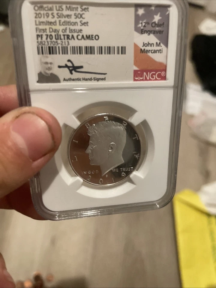 2019 S Kennedy Silver Half Dollar First Day Of Issue .999 PF 70 ULTRA CAMEO NGC - Image 2 of 4