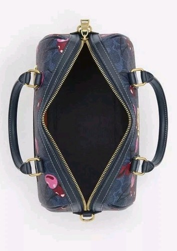 NWT COACH Rowan Satchel Bag In Signature Canvas With Cherry Print CY692 Denim - 第 2/2 張圖片