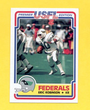 1984 Topps USFL ERIC ROBINSON Washington Federals Rookie RC Card