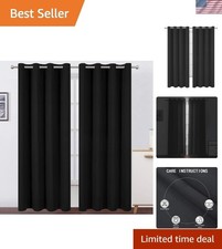 Elegant Blackout Curtains 52x84 Inches - Stylish Room Darkening Panels Set of 2