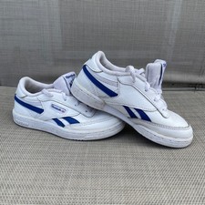 Reebok Classic Club C White Blue Leather Sneakers Toddler Size 10 EH0666