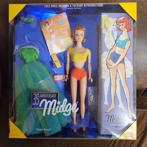Vintage 1997 35th Anniversary Midge Barbie Doll Senior Prom Fashion NRFB
