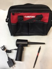 Husky 12 in 4 Pocket Zippered Tool Bag, Multi- Bit, Wireless Air Duster Blower
