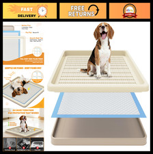 Dog Potty Tray for Small/Medium Dogs - Two-Layer Mesh Pee Pad Holder, Easy-Clean