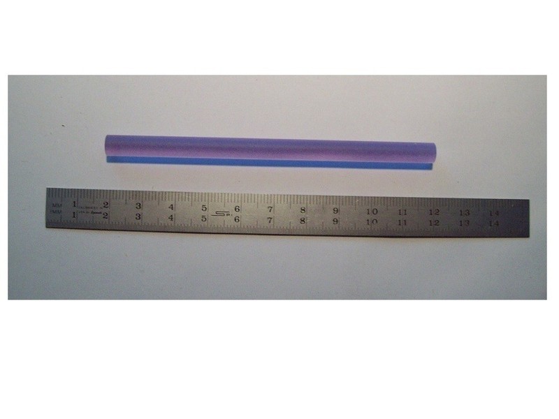 Silicate Nd:glass laser rod, 6 x 100 mm, type LG630 - Schott, Germany, vintage
