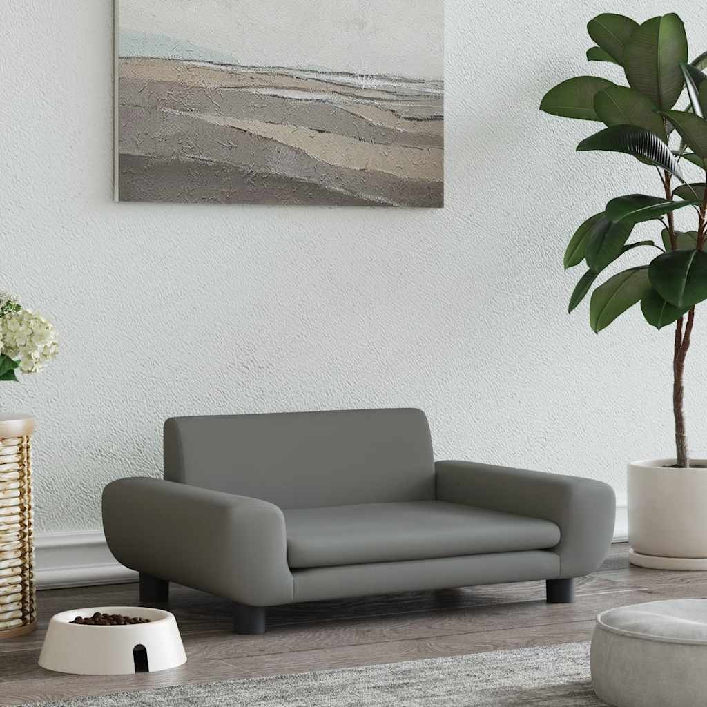 Lettino per Cani Grigio Scuro 70x45x33 cm in Velluto | Divano Lusso