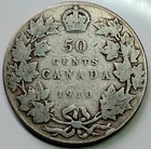 1910 Canada 50 Cent Silver Coin Idc19.