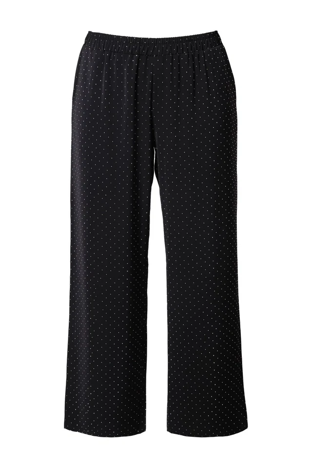 MIAMODA Damen große Größen Schlupfhose weites Bein Glitzersteinchen 840101 - Bild 1 von 1