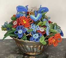 Vintage Beaded Floral Arrangement Bouquet