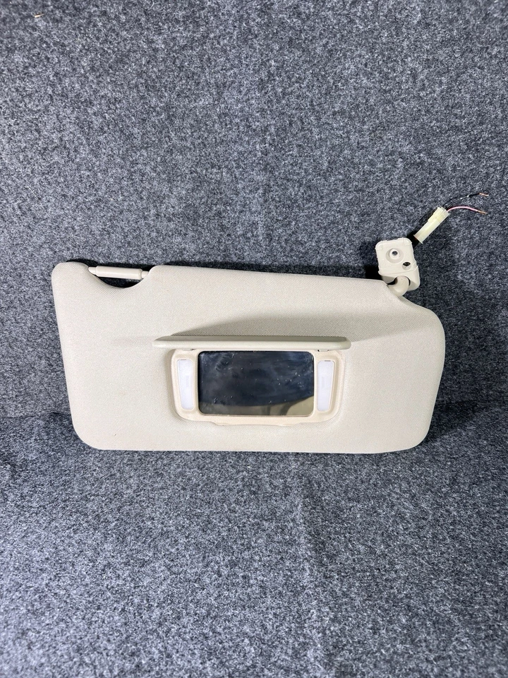 2009-2012 Nissan Altima Sun Visor Lighted Driver Passenger Set Pair Beige OEM - Image 4 of 4