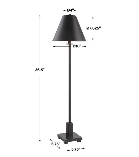 Uttermost Pilot Black Buffet Lamp - Picture 3 of 3
