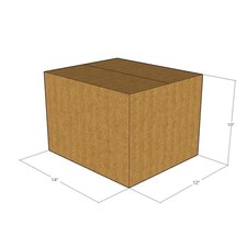 125 14x12x10 Kraft Brown Corrugated Shipping Boxes 32 ECT Single-Wall New