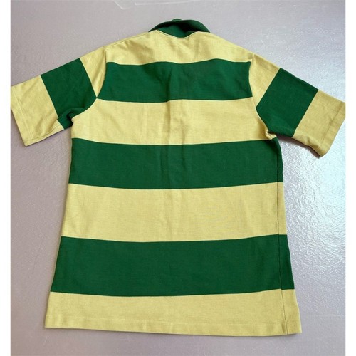 Hang Ten feet Herren Vintage gestreiftes Rugby Poloshirt gelb Größe Medium - Bild 6 von 6
