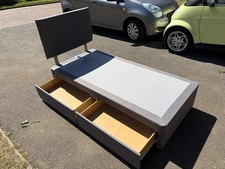 Used Single Divan Bed with Storage Drawers & Headboard – Good Condition