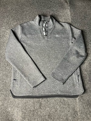 Kathmandu Malazan Fleece Jumper Mens Extra Large Grey Altica200 Snap Neck Shirt