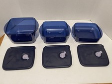 New Tupperware Vent N Serve Blue Microwave Sa...