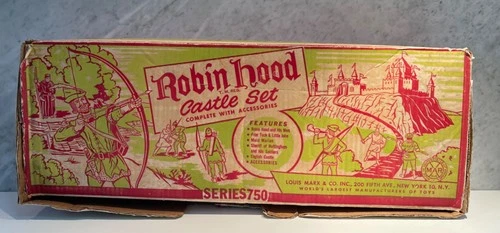 NICE! MARX ROBIN HOOD CASTLE #4723R 54mm SERIES 750 CIRCA 1957 PLAYSET