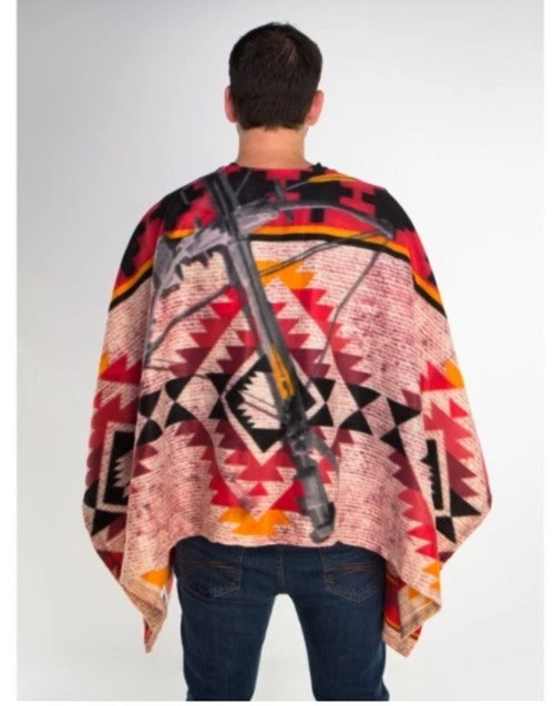 The Walking Dead Daryl Dixon Fleece Poncho Blanket Native American Discontinued - Image 4 of 4
