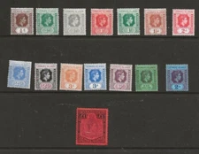 LEEWARD ISLES (2891 ) KGV1 X  1938 RANGE OF 15 STAMP TO £1.00  M/M