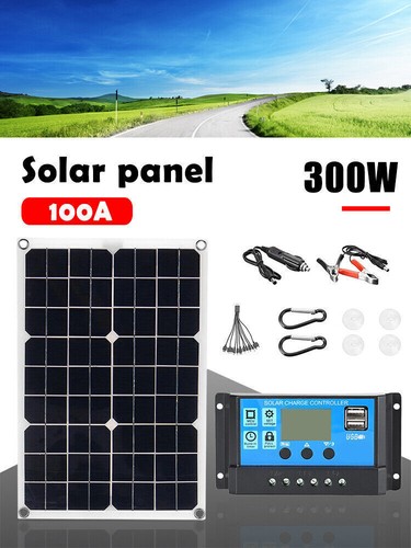 6000W Inverter 300W Solar Panel Kit 12V 100A Battery Charger with Controller New - Picture 8 of 15